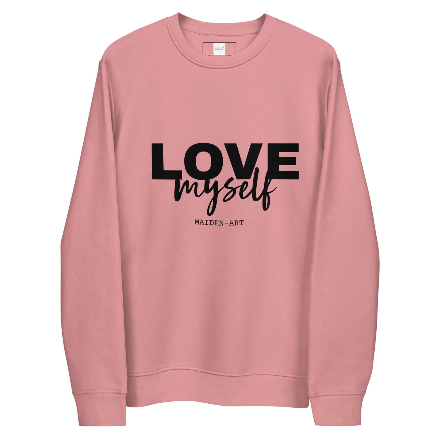 LOVE Myself - Unisex eco sweatshirt - Elevate your style with this unisex eco sweatshirt made of 85% organic ring-spun combed cotton and 15% recycled polyester. Featuring a chic, crisp look, this piece is perfect for both casual days and more dressed-up o